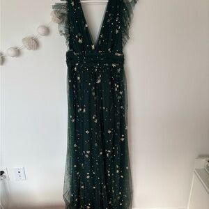 Baltic Born Dark Green Floral Wedding Dress